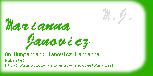 marianna janovicz business card